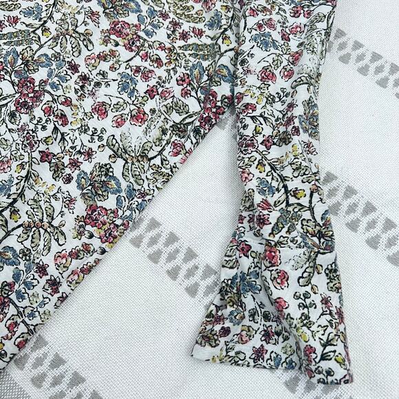 J. Jill Wearever Blouse Top Tunic Floral Paisley Print High Low Hem Womens M - Picture 7 of 11